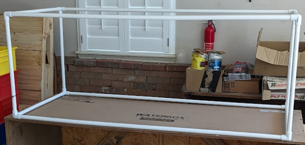 PVC armature frame for custom reef aquascape